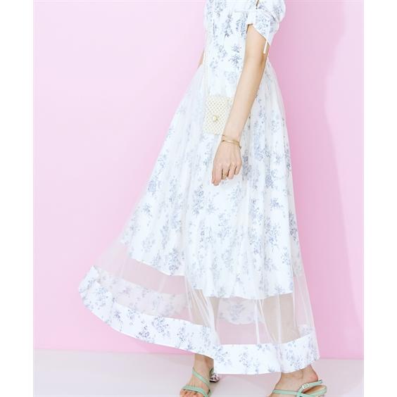 ワンピース ロング マキシ 大きいサイズ レディース フラワー プリント オーバーチュール marun ひざ下 L/LL/3L/4L/5L ニッセン nissen_14