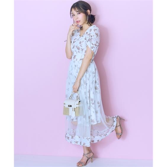 ワンピース ロング マキシ 大きいサイズ レディース フラワー プリント オーバーチュール marun ひざ下 L/LL/3L/4L/5L ニッセン nissen_5