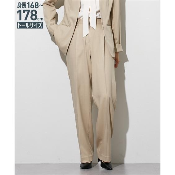 ニッセン（nissen） ワイドパンツ トールサイズ レディース 高身長 麻