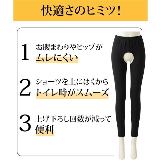 ニッセン（nissen） レギンス スパッツ レディース 綿混ホールタイプ 2
