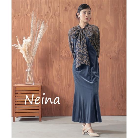 Neina オケージョンドレス 結婚式・パーティー・オケージョンドレス】フラワーチュール刺しゅう