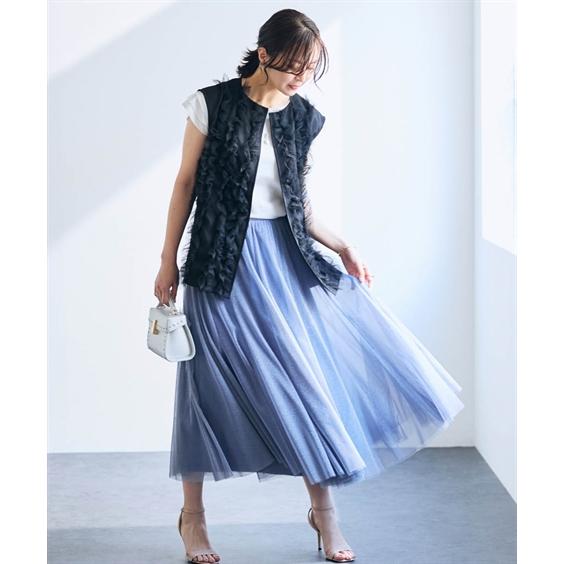 ニッセン ベスト レディース 前フリルチュール Hana服 重ね着