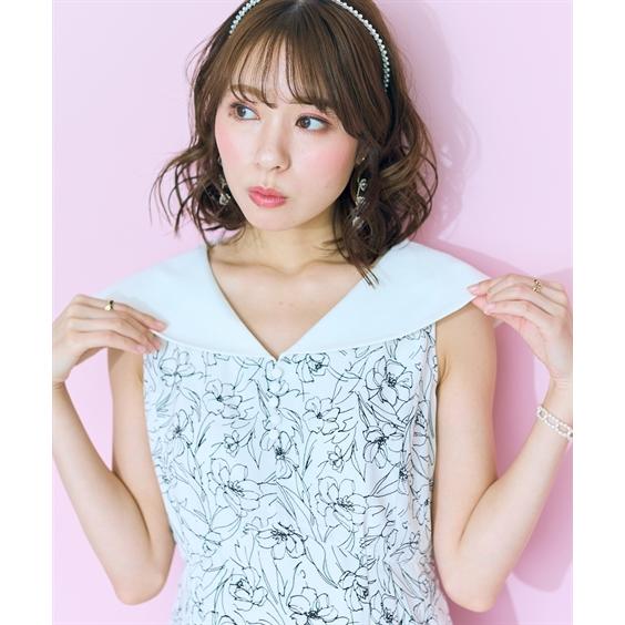 ワンピース ロング マキシ 大きいサイズ レディース フラワー プリント デザイン marun ひざ下 L/LL/3L/4L/5L ニッセン nissen_5