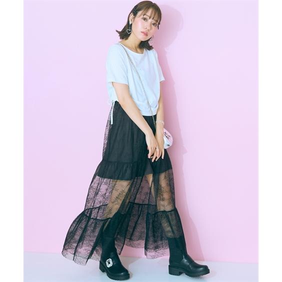 ワンピース ロング マキシ 大きいサイズ レディース レース ティアードキャミ marun ひざ下 6L/8L/10L ニッセン nissen_7