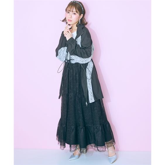 ワンピース ロング マキシ 大きいサイズ レディース レース ティアードキャミ marun ひざ下 6L/8L/10L ニッセン nissen_10