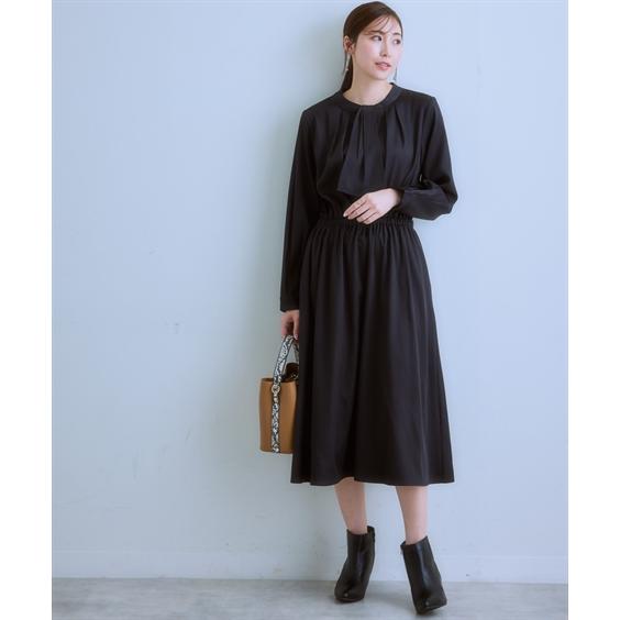 ニッセン（nissen） ワンピース ロング マキシ レディース ボウタイが