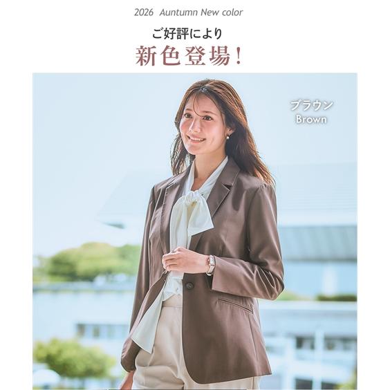 ジャケット レディース 洗える ストレッチ ダブルクロス テーラード 