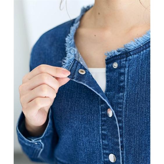 ニッセン ジャケット デニム アウター 大きいサイズ レディース