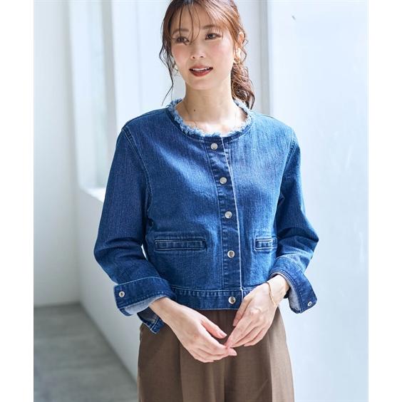 ニッセン ジャケット デニム アウター 大きいサイズ レディース