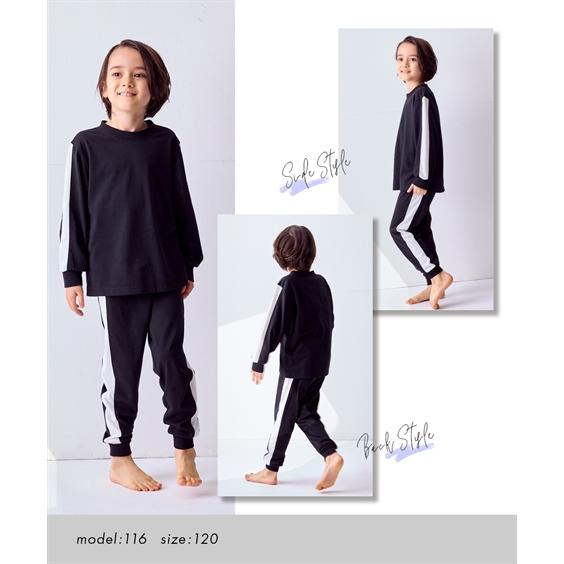 ニッセン（nissen） パジャマ 子供服 キッズ ライン切替 ルームウェア