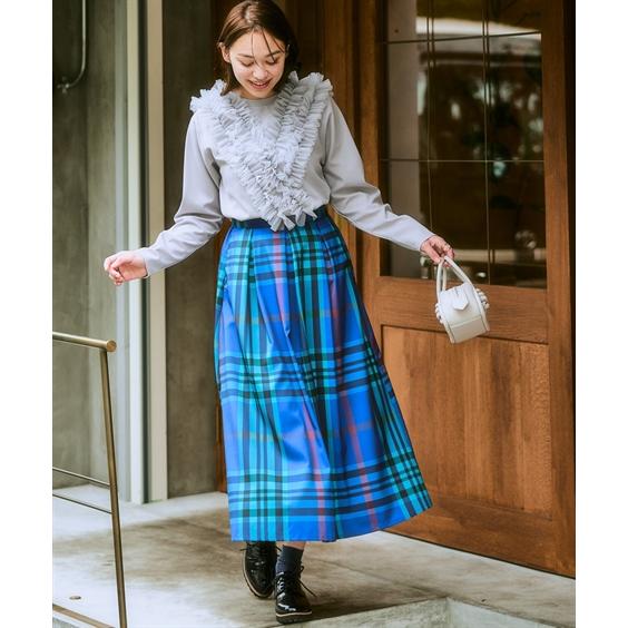 ニッセン ロングスカート 大きいサイズ レディース BIGチェック ニッセン ロングスカート 大きいサイズ レディース BIGチェック