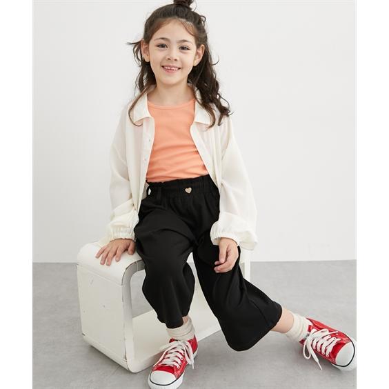 ニッセン（nissen） パンツ ズボン 子供服 キッズ ハートボタン7分丈