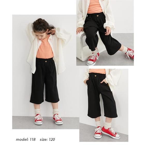 ニッセン（nissen） パンツ ズボン 子供服 キッズ ハートボタン7分丈