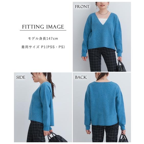 ニッセン ニット セーター 小さいサイズ レディース 深 Vネック ニッセン ニット セーター 小さいサイズ レディース 深 Vネック