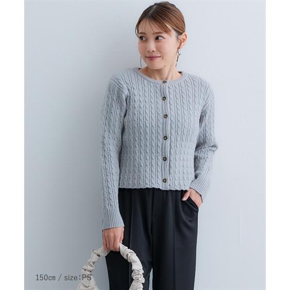 カーディガン 小さいサイズ レディース ケーブル 低身長さん 小柄女性  羽織り SS/S/M/L ニッセン nissen 小さいサイズ ケーブルカーディガン 低身長さん・小柄女性 通販