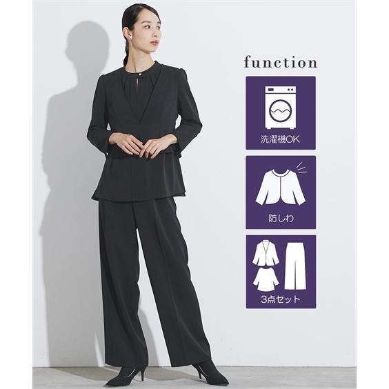 ニッセン（nissen） 喪服 礼服 ブラックフォーマル パンツスーツ