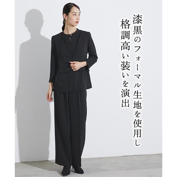ニッセン（nissen） 喪服 礼服 ブラックフォーマル パンツスーツ