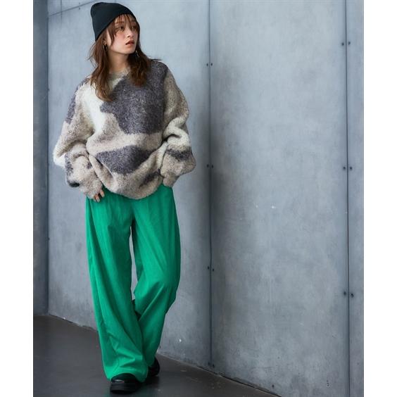 ニット セーター レディース 3色使いブークレジャガード Soiunique 冬 M/L/LL ニッセン nissen 3色使いブークレジャガードニット［Soiunique］（ニット