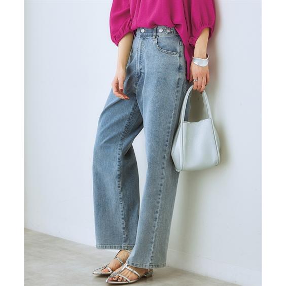 美脚・ウエストゴムストレッチストレートデニム 美脚・ウエストゴムストレッチストレートデニム | BLATE