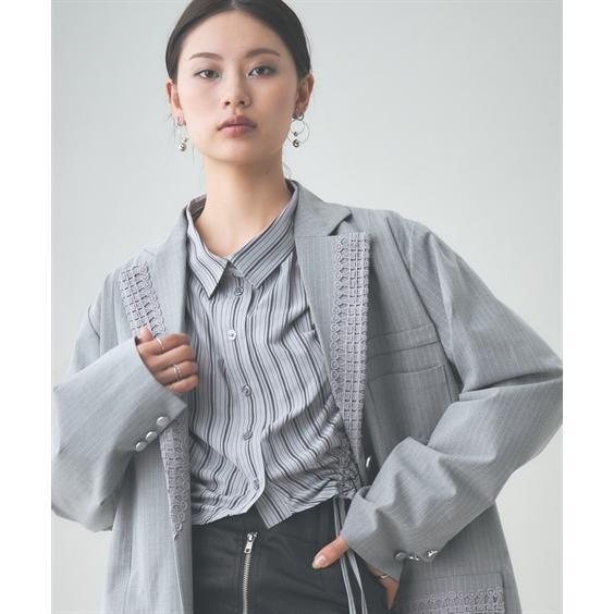 ジャケット アウター レディース レース ドッキング M〜L/L〜LL ニッセン nissen ニッセン（nissen） ジャケット アウター レディース レース