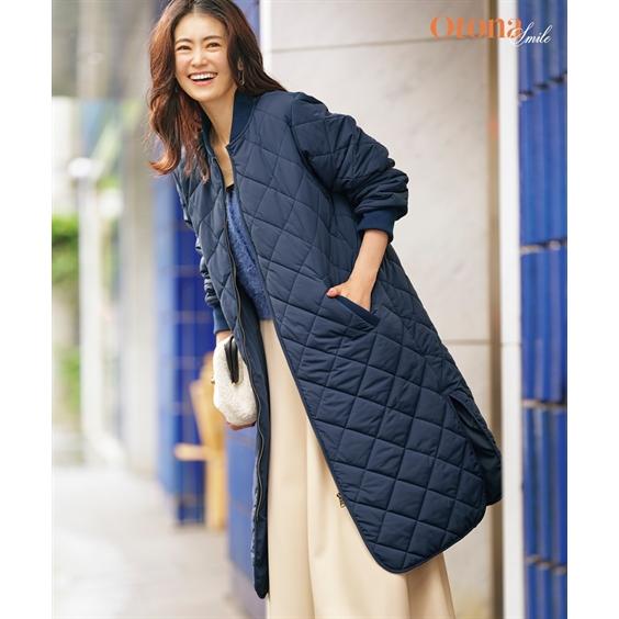 コート アウター レディース 中綿キルト OtonaSMILE M/L ニッセン nissen ニッセン（nissen） コート アウター レディース 中綿キルト 有