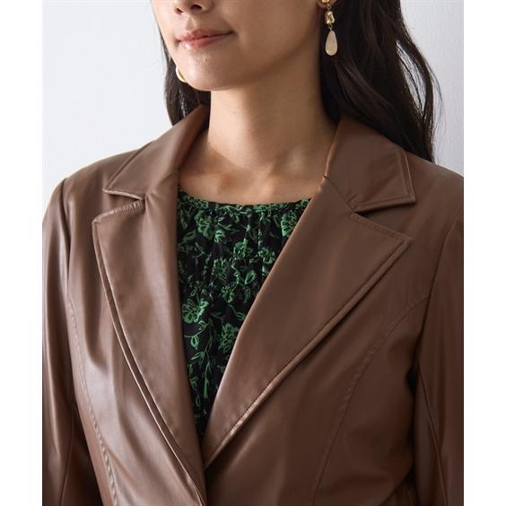 コート アウター レディース フェイクレザー ERES BELLA M/L ニッセン nissen ニッセン（nissen） コート アウター レディース フェイクレザー ERES