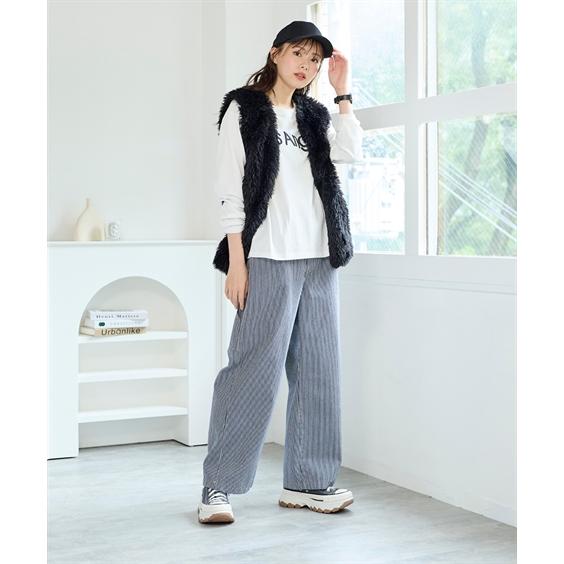 ニッセン（nissen） ストレートパンツ 大きいサイズ レディース ライク
