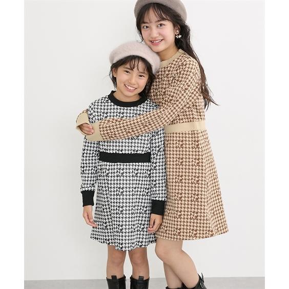 ニッセン（nissen） ワンピース 子供服 キッズ 千鳥格子 女の子 春 秋