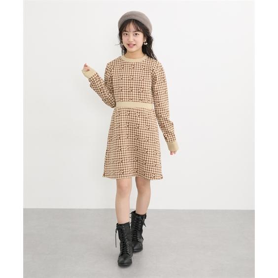 ニッセン（nissen） ワンピース 子供服 キッズ 千鳥格子 女の子 春 秋
