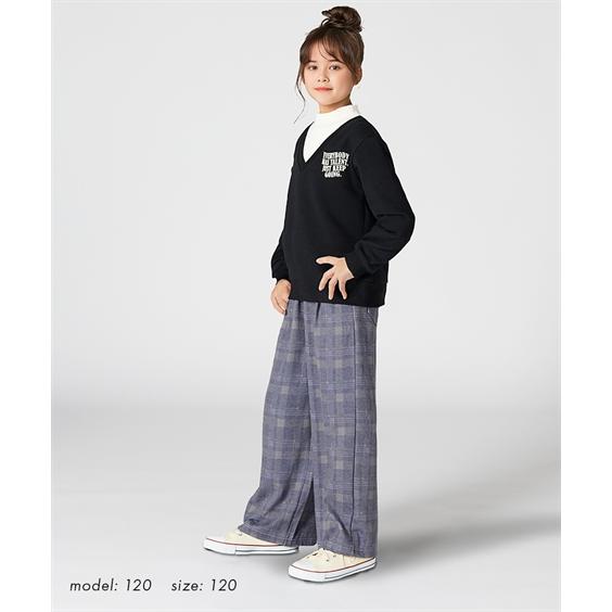 ニッセン（nissen） パンツ ズボン 子供服 キッズ 裏起毛チェック柄