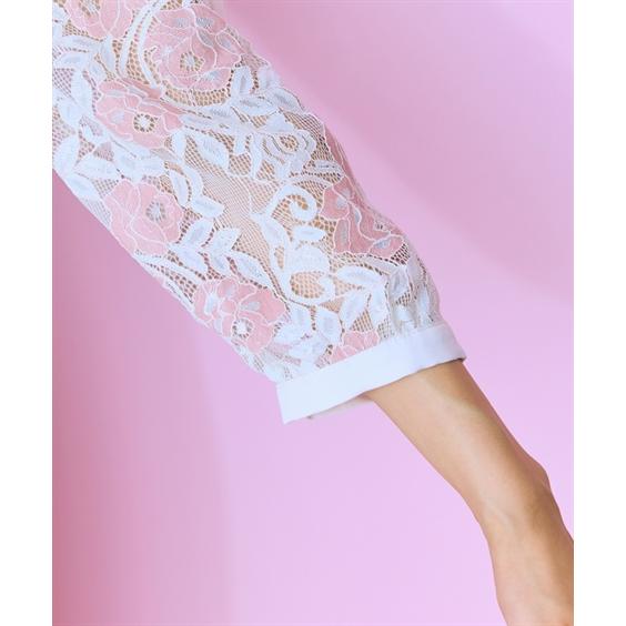 ワンピース ロング マキシ レディース レース 花柄 marun ひざ下 L/LL/3L/4L/5L ニッセン nissen_18