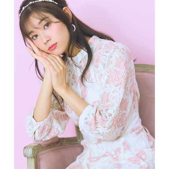 ワンピース ロング マキシ レディース レース 花柄 marun ひざ下 L/LL/3L/4L/5L ニッセン nissen_6