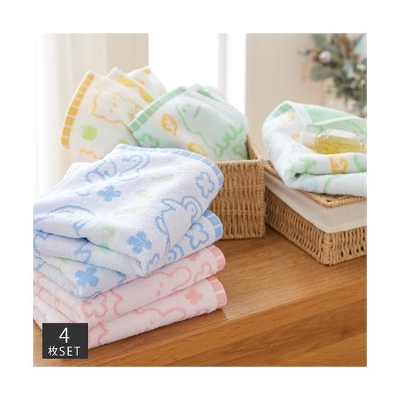 ニッセン（nissen） フェイスタオル ふわふわな肌触りのパフアニマル