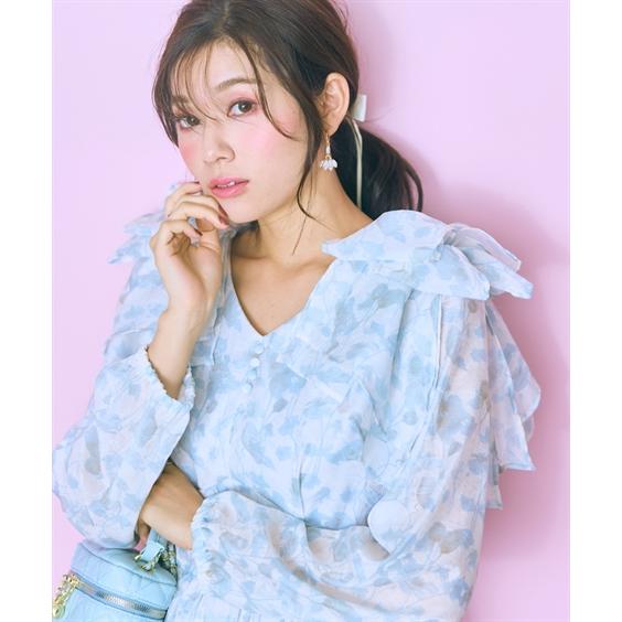ワンピース ロング マキシ レディース リボンスリーブ marun ひざ下 L/LL/3L/4L/5L ニッセン nissen_10