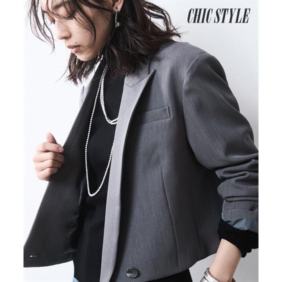 ジャケット アウター 大きいサイズ レディース クロップド テーラード 有 シックス タイル 6L/8L/10L ニッセン nissen ニッセン（nissen） ジャケット アウター 大きいサイズ レディース