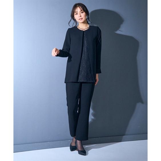ニッセン（nissen） 喪服 礼服 ブラックフォーマル パンツスーツ 日本