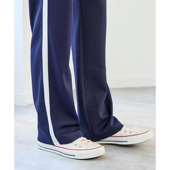 パンツ ストレートパンツ レディース サイドライン ジャージ 抗菌防臭