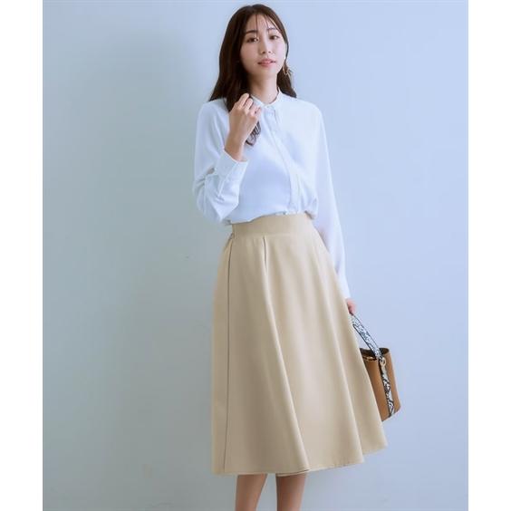 スカート ひざ丈 レディース ダブルクロス6枚ハギフレア 70cm丈 S/M/L