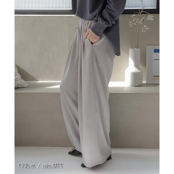 ワイドパンツ トールサイズ レディース 高身長 タックリラックスワイド パンツ Essenave ゆったり 体型カバー 美脚 ボトムス LL/3L/4L/5L ニッセン nissen_7