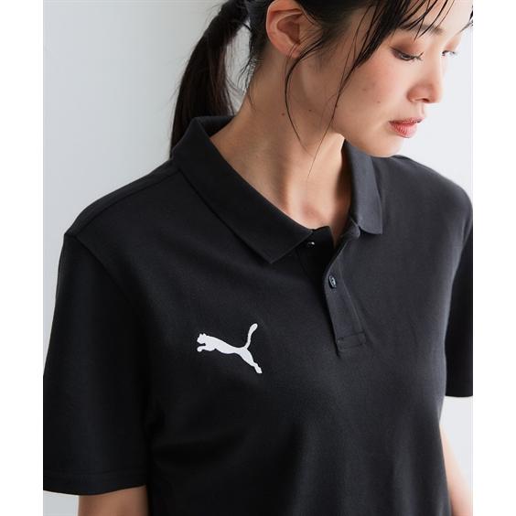 ハチヤーズ　ポロシャツ　レディースＬ　ブラック新品 PUMA プーマ ポロシャツ レディース ロゴ刺しゅう 半袖 有 制服