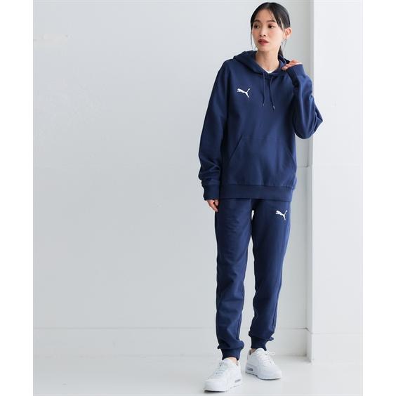 PUMA（プーマ） テーパードパンツ レディース ロゴ刺しゅう スウェット