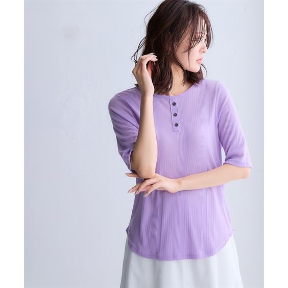 ニッセン（nissen） Tシャツ カットソー レディース ランダムリブ