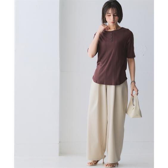 ニッセン（nissen） Tシャツ カットソー レディース ランダムリブ