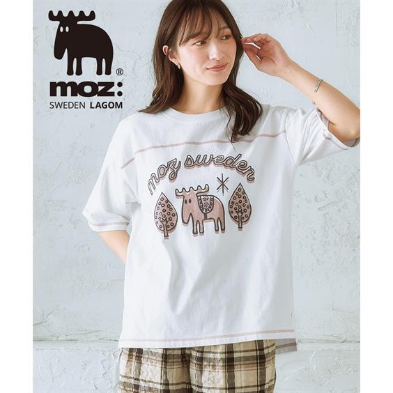 moz（モズ） Tシャツ カットソー 大きいサイズ レディース 綿100％ 5分