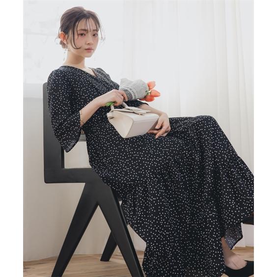 ワンピース ロング マキシ 小さいサイズ レディース 総柄 ワンピース ロング マキシ 小さいサイズ レディース 総柄