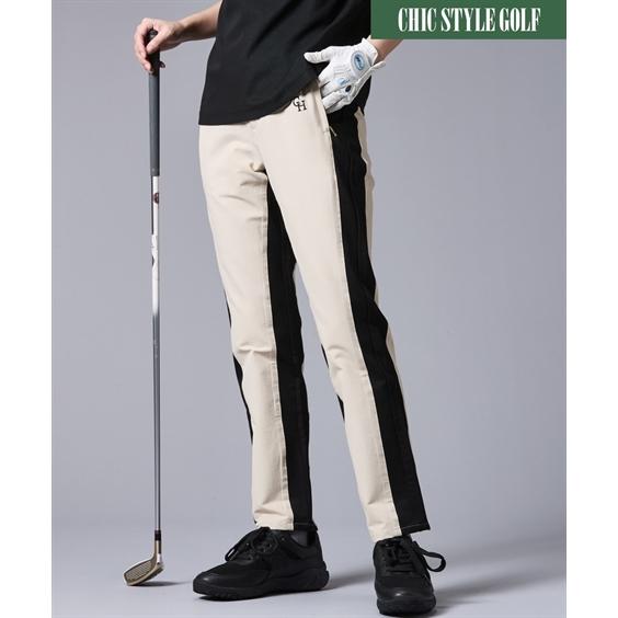 スキニーパンツ レディース 配色切替スリム パンツ 有 シックス タイル ゴルフ 春 夏 秋 美脚 スリムパンツ ズボン M〜5L ニッセン nissen ニッセン（nissen） スキニーパンツ レディース 配色切替スリム パンツ