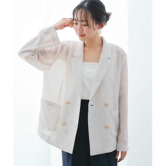 ニッセン（nissen） ジャケット アウター レディース ダブルブレスト