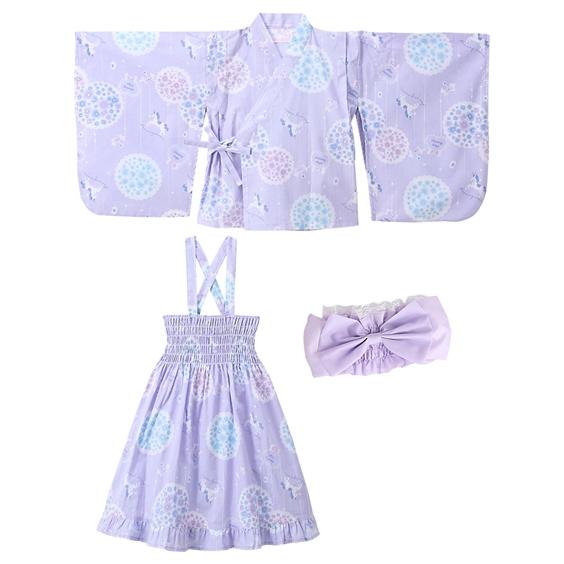 ニッセン（nissen） 浴衣 子供服 キッズ 2WAY ドレス 上下＋作り帯