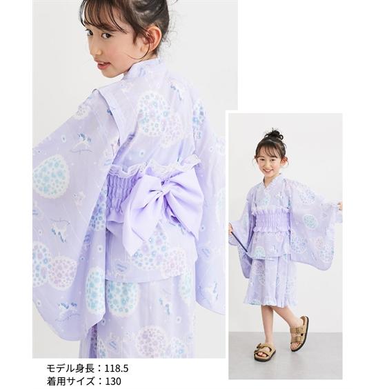 ニッセン（nissen） 浴衣 子供服 キッズ 2WAY ドレス 上下＋作り帯
