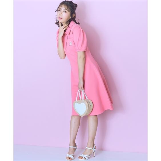 ワンピース ロング マキシ 大きいサイズ レディース キャット刺しゅうポロ marun 夏 ひざ下 | 6L/8L/10L | ニッセン nissen_5